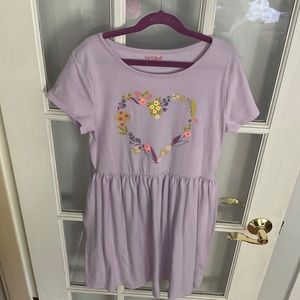 Cat & Jack Purple Dress with heart size XL